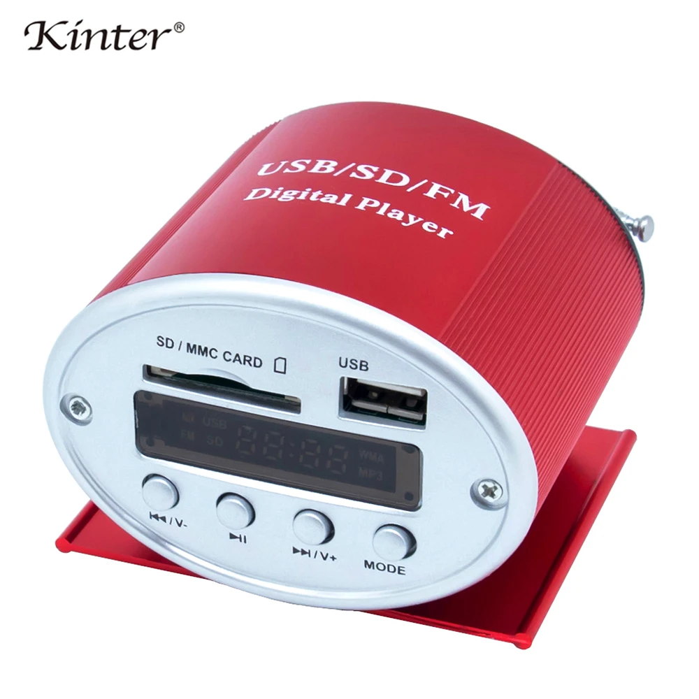 

Kinter A3 Preamplifier audio reader USB SD input FM radio led display DC12V offer headphone active speaker output use in car