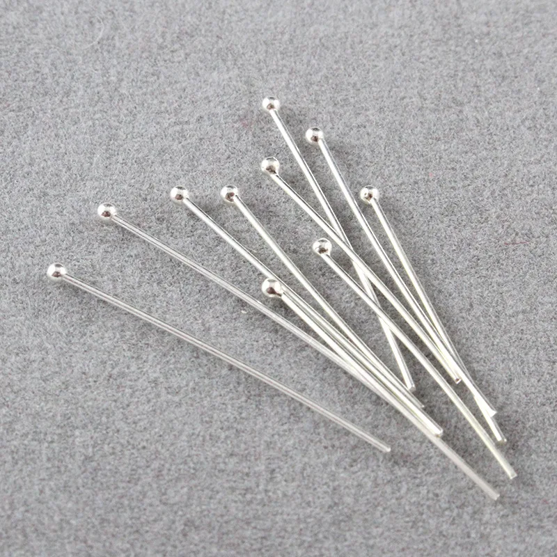 볼 헤드 핀 바늘, 비즈 귀걸이, DIY 쥬얼리 제작 액세서리, 장식, 20mm, 30mm, 40mm, 10 개