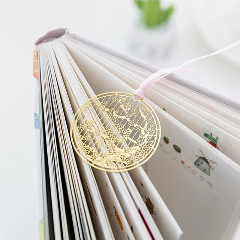Сакура металлический полый Закладка творческий Китайский стиль вишни закладки Книга папка офисные школьные принадлежности канцелярские принадлежности подарок