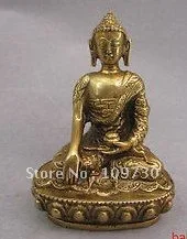 

Tibet Bronze Shakyamuni Buddha Statue Carved Dragons Robe(fast Shipping)