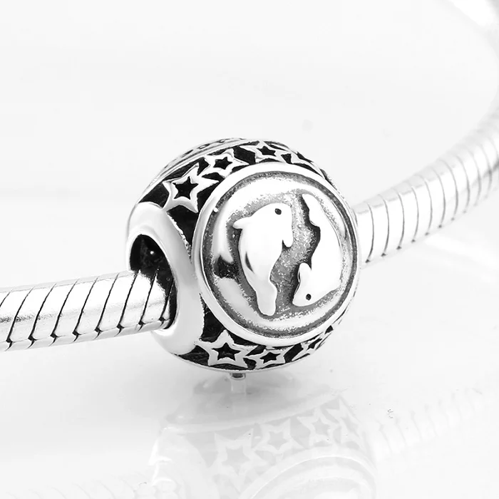 Модный 925 пробы серебряный 12 Созвездие бусины Подвески украшения подходит Pandora браслет