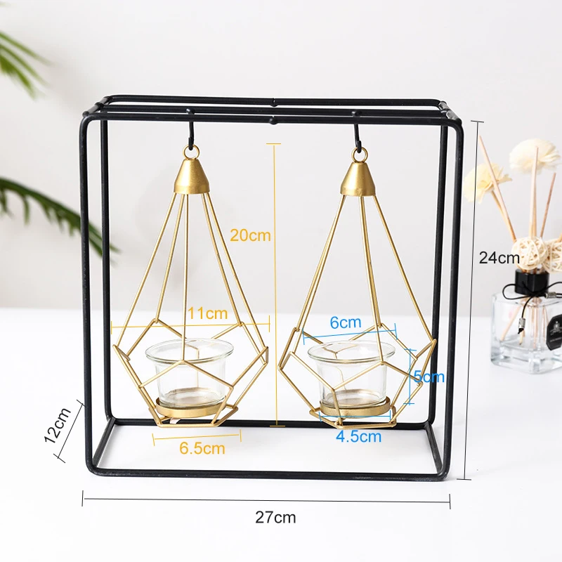 Новинка простые золотые металлические подсвечники 6 стилей современные скандинавские свечи для спальни фестиваль гостиная ресторан ванная комната