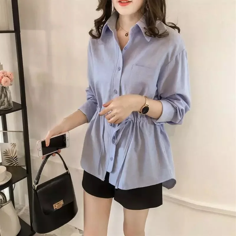 

2019 Plus Size Tops Women Casual Long Sleeved Chiffon Blouse Female Shirt Lady Office Slim Tops Womens Tops/Blouses Shirts 4XL