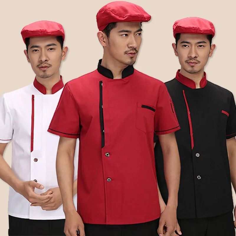 Buy Fashion Chef Jacket Food Service Short Sleeved
