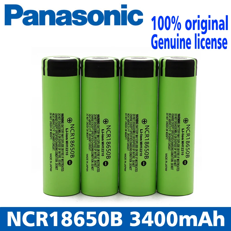 

Panasonic 100% New Original NCR18650B 3.7 v 3400 mah 18650 Lithium Rechargeable Battery For Flashlight batteries