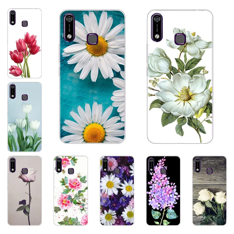 Infinix Hot 7 X624 Case Silicon chrysanthemum Painting Soft TPU Back Cover for Hot7 X624B Phone protect Bags shell |