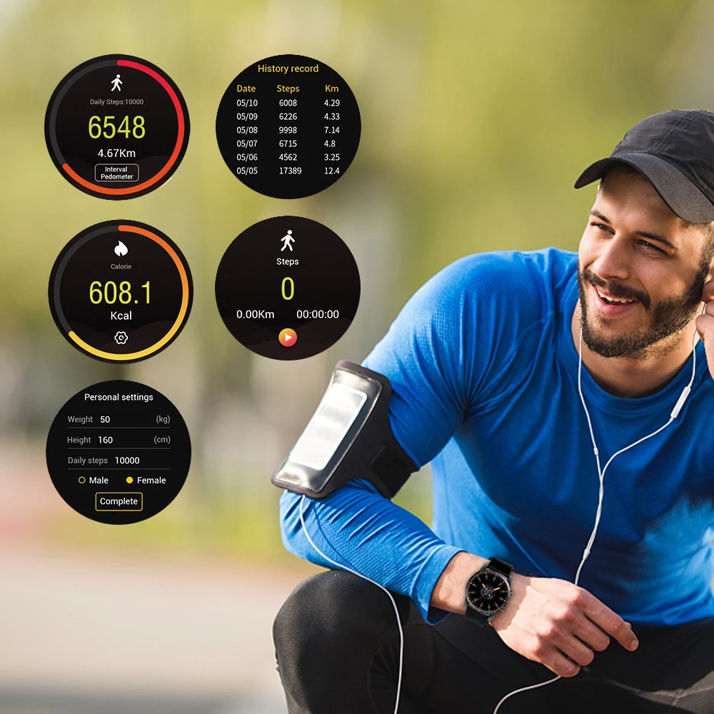 Смарт часы Kaimorui KW99 Pro/H1 GPS для мужчин с sim картой 1 Гб + 16 ГБ браслет сердечным ритмом