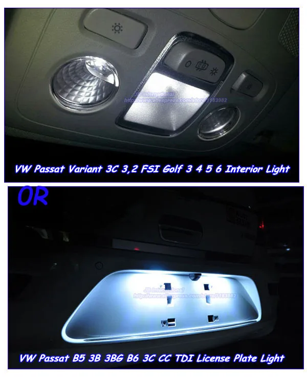 Canbus LED for Car VW Passat B5 3B 3BG B6 3C CC License Plate Light,OR