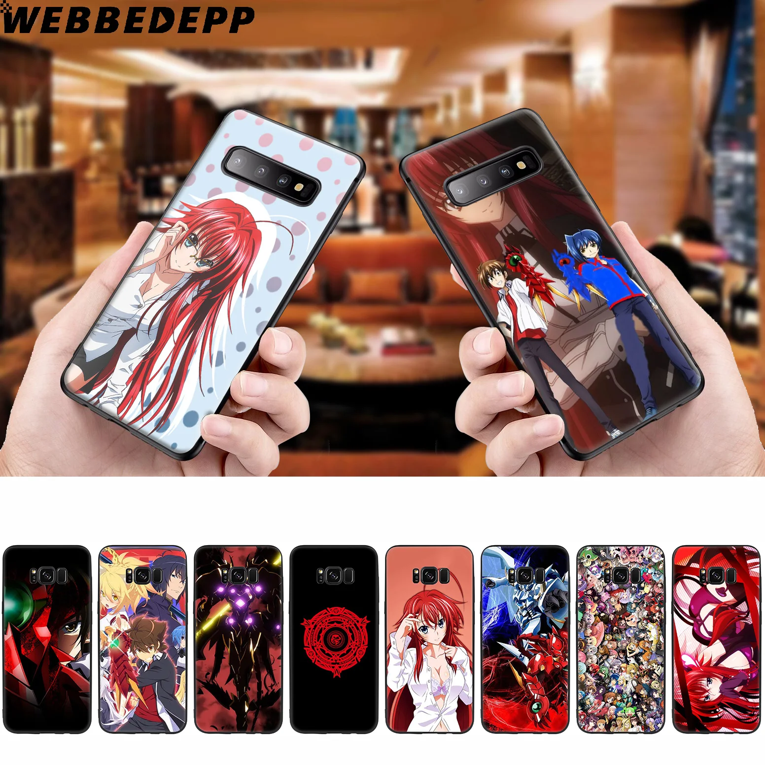 WEBBEDEPP High School DxD Soft Case for Samsung Galaxy S10 S10e S9 S8 Plus S7 S6 Edge &amp J6 2018 Note 10 9 8 |