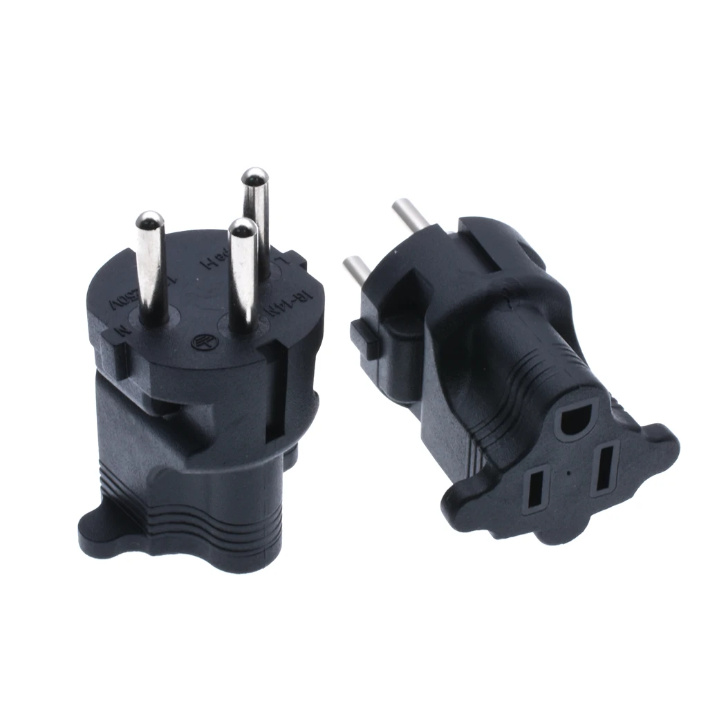 

NEMA 5-15R to Israel SI-32 Type H Three Prong Molded Plug Adapter 250V 10A