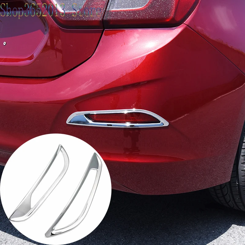 

For Chevy Chevrolet Cruze 2017 2018 ABS Chrome Rear Fog Light Fog Lamp Cover Trim 2pcs car styling accessories