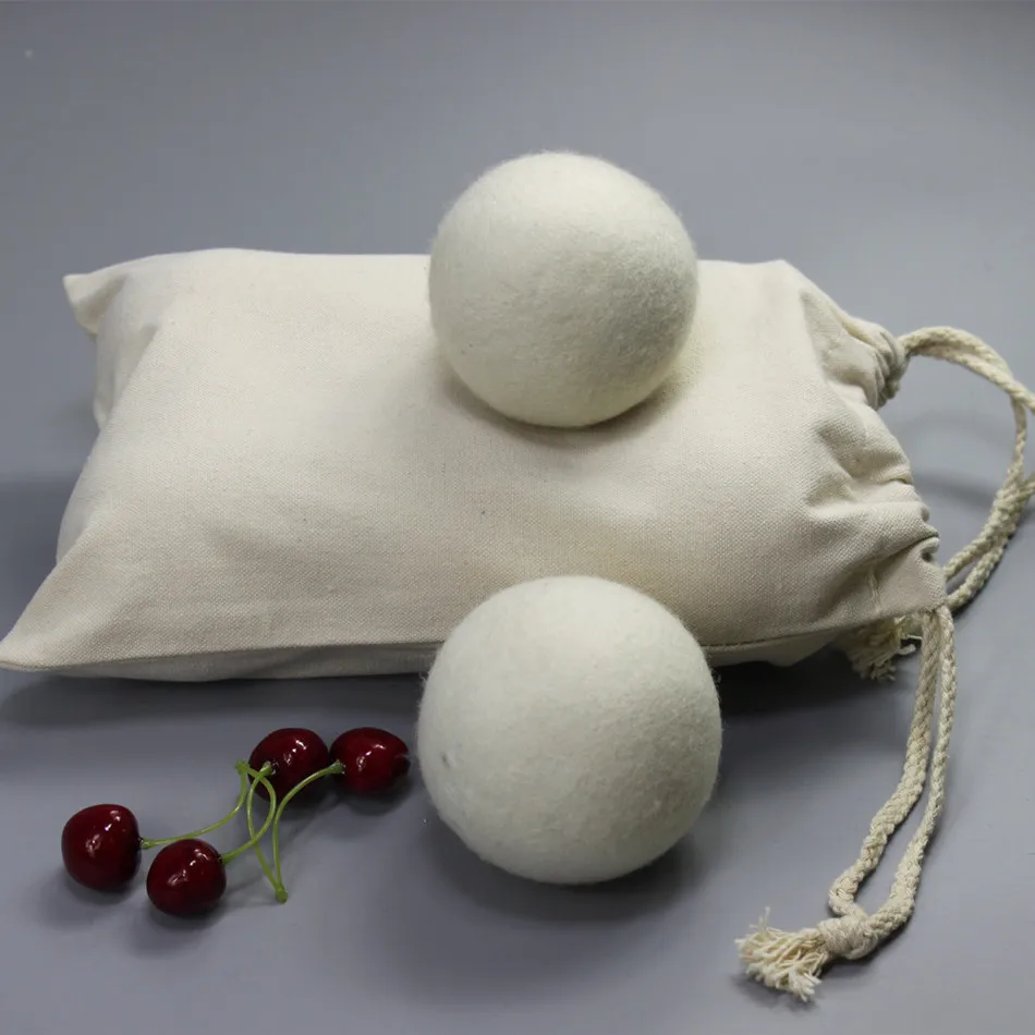 rolking wool dry ball saves clothes drying time. (6) XL size 100wool dryer ballin Laundry