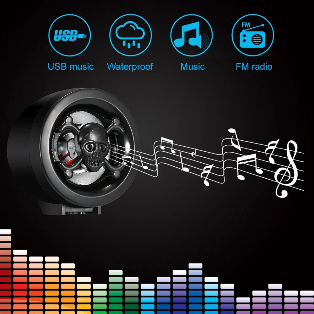 Мотоцикл FM аудио MP3 динамик аудио система аксессуары мотоцикл аудио системные динамики Руль аудио система FM радио