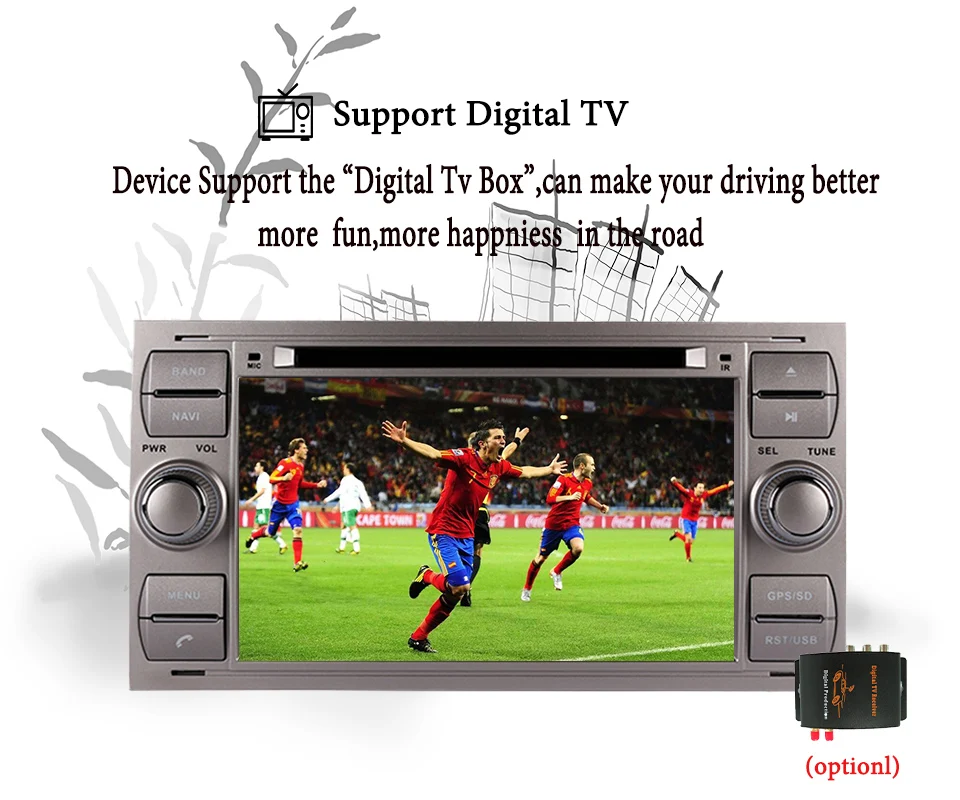Top Android 9.0 Car DVD Multimedia Stereo For Ford Mondeo S-max Focus 7" IPS Display Auto Radio 2 Din GPS Navigation Video Headunit 5