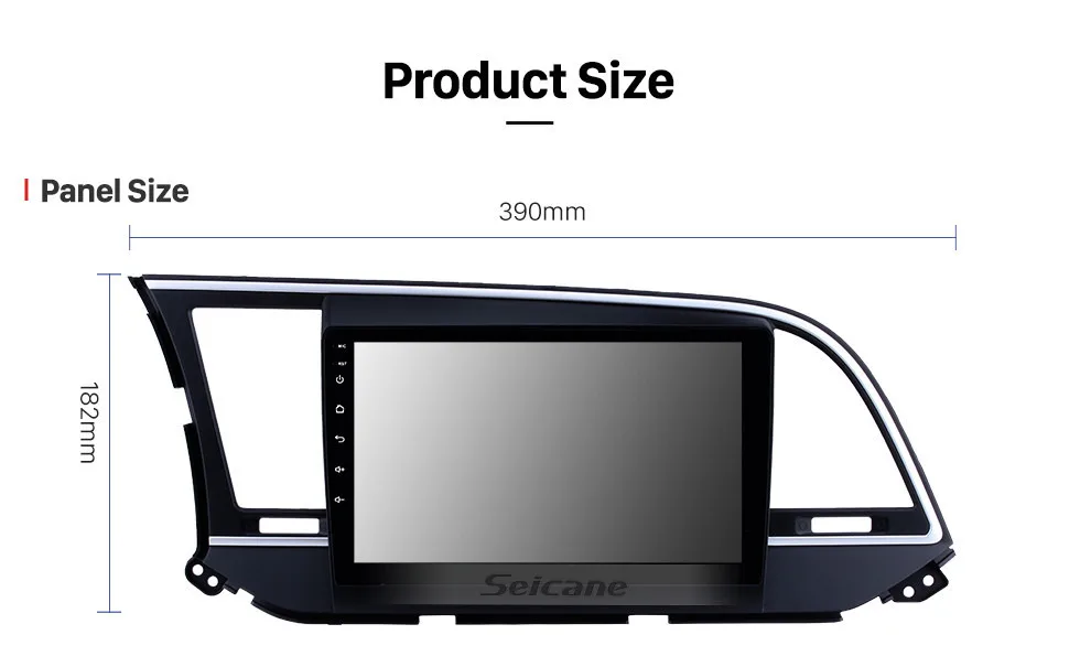Clearance Seicane 9 Inch 2Din Android 8.1 Car Radio Audio GPS Navi Stereo Bluetooth Multimedia Player Head Unit For 2016 Hyundai Elantra 17