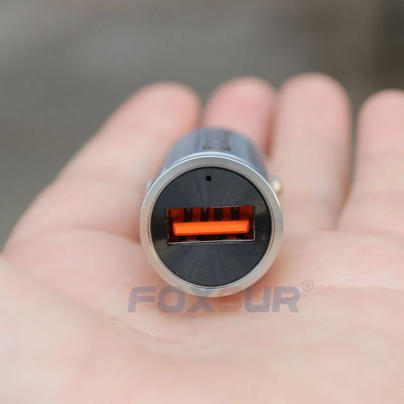 شاحن سيارة 5 فولت 3A الفولاذ المقاوم للصدأ المعادن سريعة تهمة 3.0 سريع USB ميناء الهاتف المحمول شاحن سامسونج Xiaomi Huawe فون LG