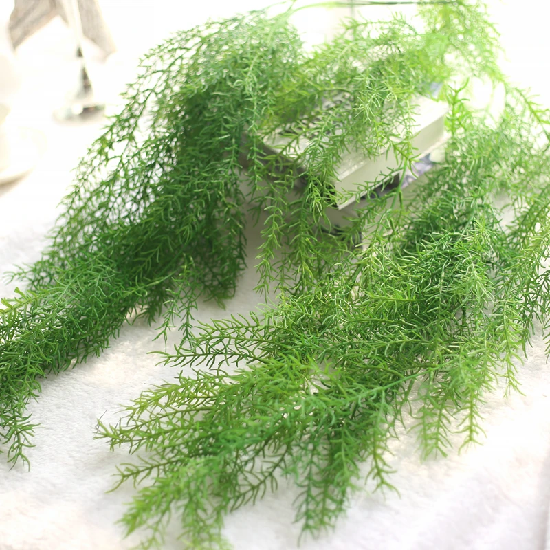 

43inch Long Artificial Hanging Plants For Home Decoration Fake Ivy Plastic Vine Plants Greenery Quality Pine Needles Wall Decor