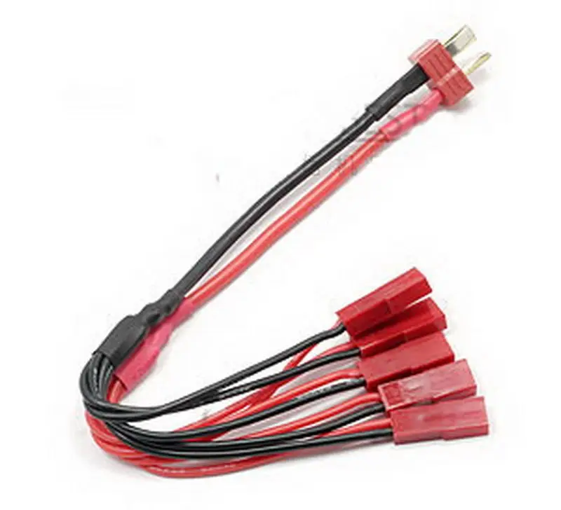 

T Plug Deans female to 5 X JST female adapter cable for RC FPV Quadcopter