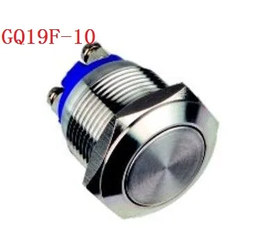 Nickel-plated brass 19mm momentary flat head push button switch (GQ19F-10) | Обустройство дома