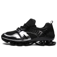 Новинка; Черная Спортивная обувь для мужчин; дышащий для занятий спортом на улице; летняя амортизация; мужские противоударные кроссовки