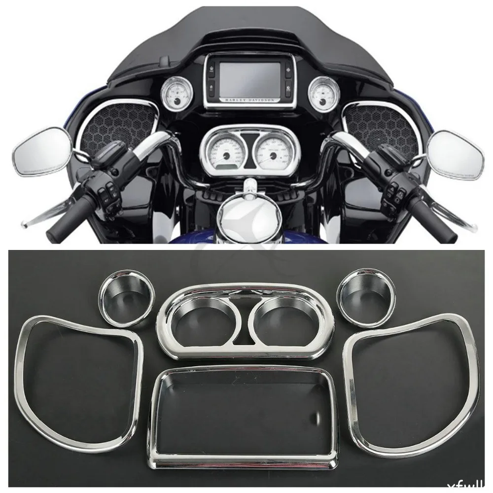 

Inner Fairing Speedometer Radio Speaker Trim Kit For Harley Road Glide 2015-2017 FLTRX FLTRXS