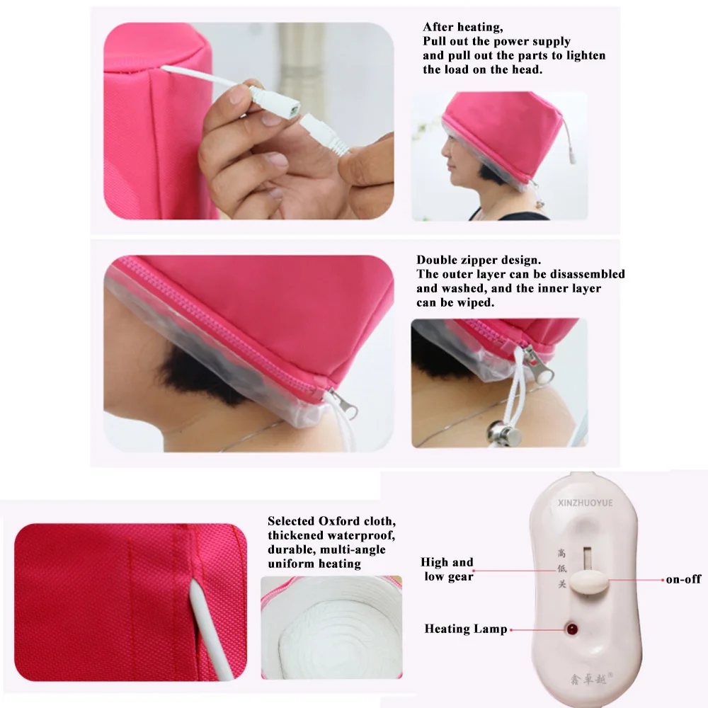 Intelligent Electric SPA Hair Care Cap Thermal Treatment Beauty Steamer Security Heating Electric Hair Nourishing Dryers