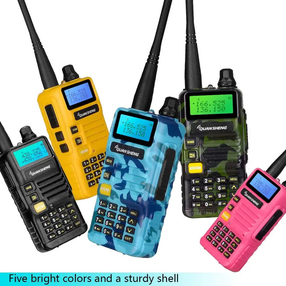 

Quansheng UV-R50 Walkie Talkie VHF UHF Dual Band Long Range UVR50 Portable CB Two Way Radio UV R50 FM Transceiver for Hunting