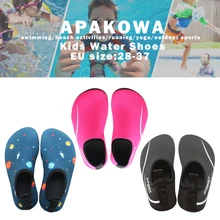Apakowa/водонепроницаемая обувь для плавания в стиле унисекс для мальчиков и девочек; детская легкая обувь для пляжа и бассейна с героями мультфильмов; быстросохнущая обувь; носки-Тапочки