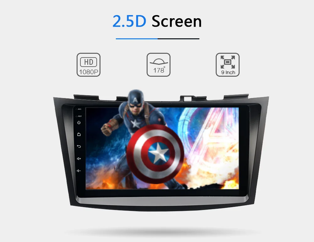 Clearance Funrover android 9.0 4G+64G Car dvd for Suzuki Swift 2011 2012 2013 2014 2015 car radio audio video gps stereo DSP 2.5D RDS BT 5