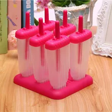 1 шт. 6 шт. для Фруктового мороженого на палочке плесень Пособия по кулинарии инструменты прямоугольник в форме многоразовые "сделай сам" Мороженое Поп формы для выпечки PF 002