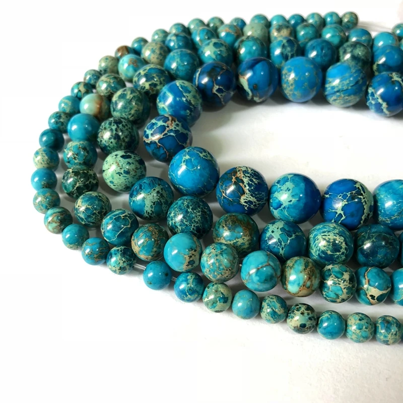 

Wholesale 1string Natural Blue Imperial Jaspe r Beads,Gem stone Beads,Wholesale Beads 6mm,8mm,10mm,12mm 15.5"/str