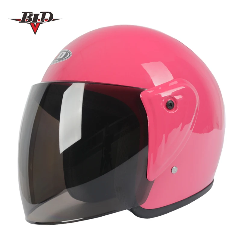 Чоппер мотоциклетные шлемы Спорт на открытом воздухе мужчины и женщины черный Мотокросс открытый шлем половина шлемы для продажи - Цвет: 6