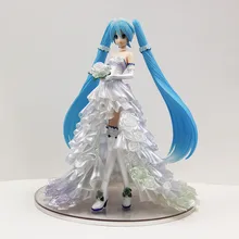 NEW 25cm Anime Hatsune Miku Bride Wedding Dress Ver. 1/7 scale PVC Action Figure Collectible Model Toys For Gift NEW 25cm Anime Hatsune Miku Bride Wedding Dress Ver. 1/7 scale PVC Action Figure Collectible Model Toys For Gift
