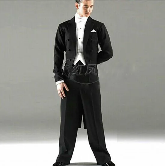 

Ballroom Dancing Dress Retail Customized Men Ballroom Tail Suit International Standard Dance Set 35%woollen 5pcs Free By Dhl