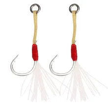 Рыболовные крючки 2 шт./лот 1#1/0# ложка из нержавеющей стали рыболовный крючок с кевларовой леской солевой джиг помощь pesca морские рыболовные крючки