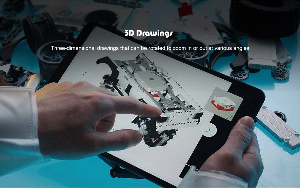 Xiaomi YYSQC01IQ Интеллектуальный четырехколесный привод внедорожный автомобиль строительные блоки 3D рисунки графическое Программирование DIY Строительные наборы