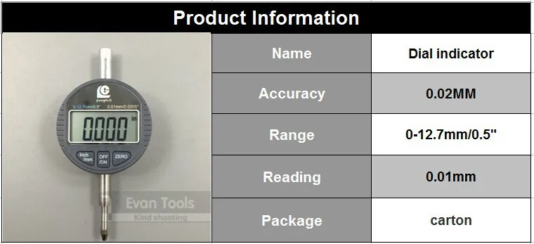 Электронный циферблатный индикатор 0-12.7мм/0.5"0.01мм индикатор часового типа с бумажным ящиком индикаторные часы стрелочный микрометр измерительный инструмент стрелочные индикаторы