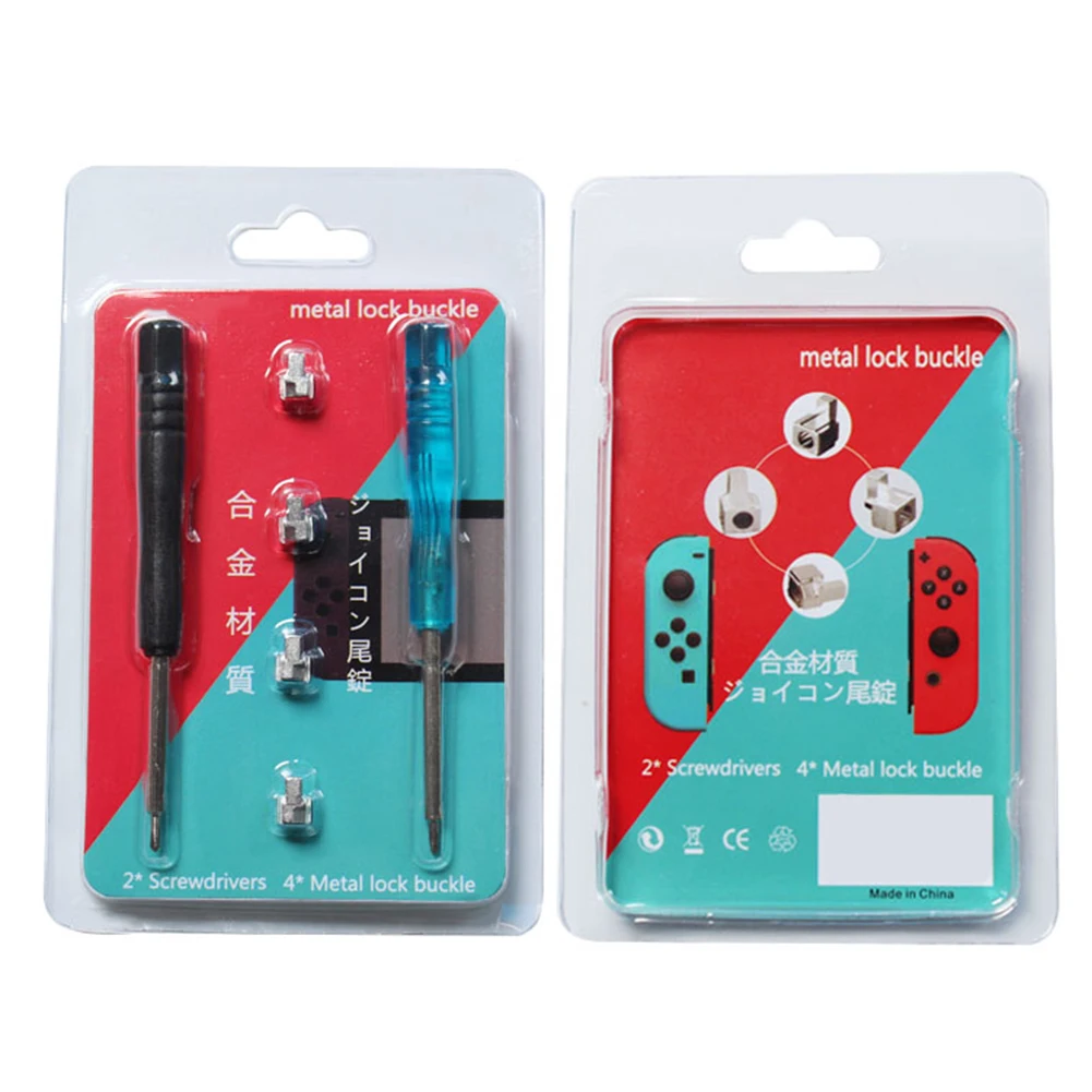 

4Pcs Parts Professional Buckle Lock Kit Non Slip Durable Controller Repair Tool Metal Replacement For Nintendo Switch NS Joy Con