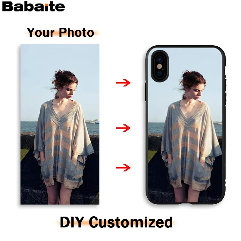 

Babaite DIY soft black TPU phone case cover for iphone series for Samsung S series for Samsung Note series model complete