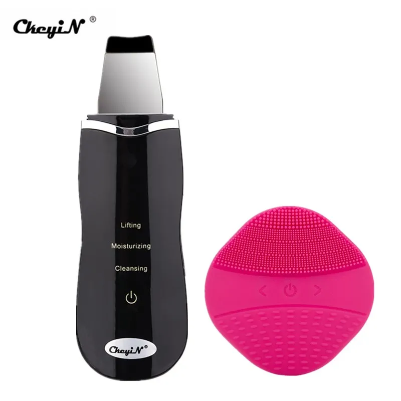 

Ultrasonic Ion Face Deep Cleaning Machine Skin Scrubber Skin Peeling Blackhead Remover Facial Lifting Pores Cleaner Face Brush38