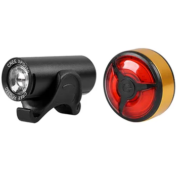 

HOT-Bicycle Handlebar Usb Rechargeable 350 Lumen Light Waterproof Bike Frame Flashlight Built-In Battery Cycling Light Sets
