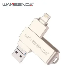 Новый USB флеш-накопитель WANSENDA OTG, флеш-накопитель 128 ГБ, 64 ГБ, 32 ГБ, 16 ГБ, 8 ГБ, usb-флешки, 3,0 флэш-диск для iOS/Android/PC