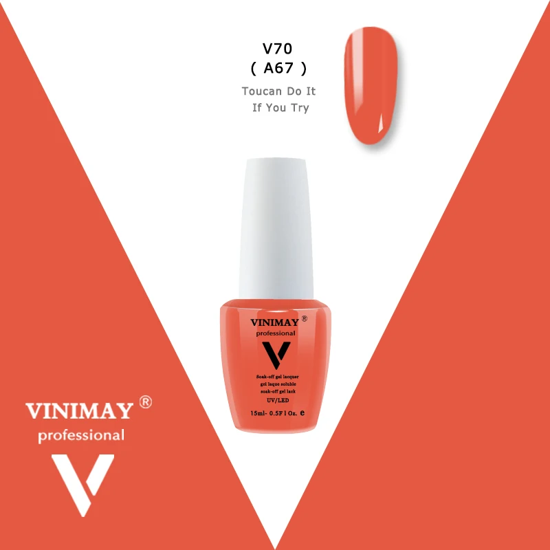 VINIMAY, Новое поступление, гель лак, УФ-гель для ногтей, Гель-лак Vernis, гель Nagellak, Гель-лак для замачивания, Гель-лак, праймер для ногтей, 15 мл - Цвет: V70