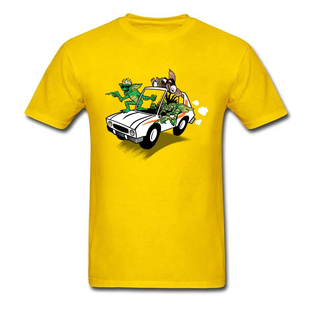 Normal Gremlinz Party Short Sleeve Labor Day Tops & Tees Retro O-Neck 100% Cotton T Shirts Men T Shirt Wholesale Gremlinz yellow