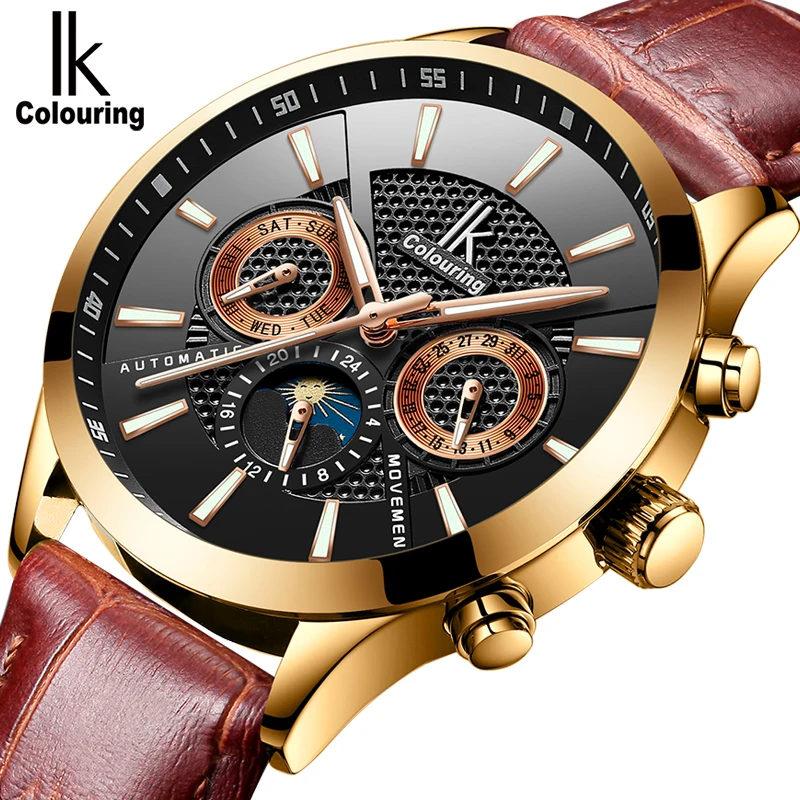 

IK New Freestyle Watches Men's 24Hours/Week/Day Automatic Mechanical Wristwatch Gift Orignial Box Free Ship