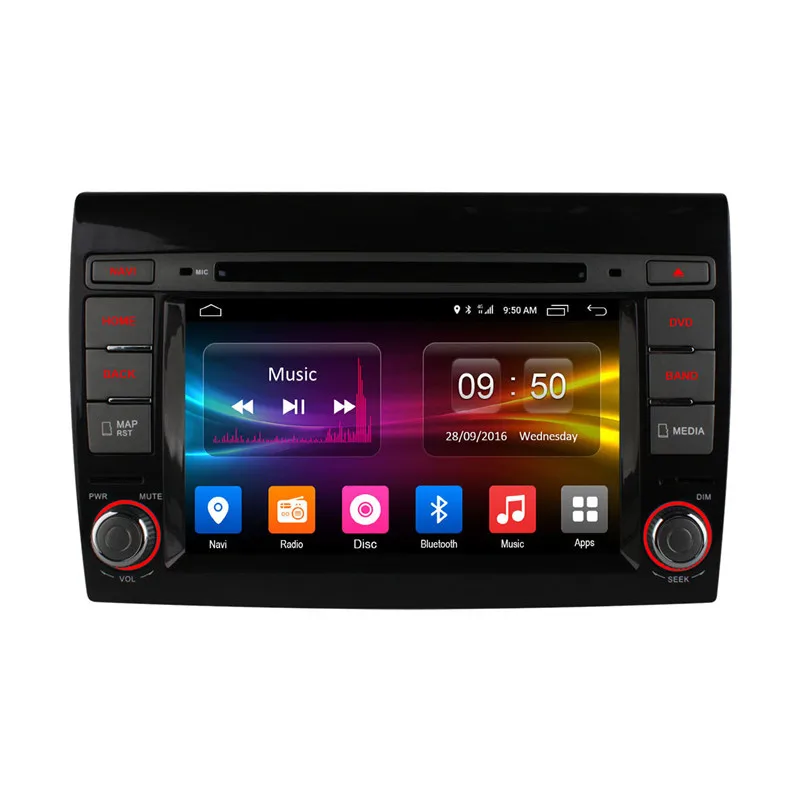 Perfect 1024X600 Android 6.0 Octa 8 Core CPU 2GB RAM 16GB Flash Car DVD For Fiat Bravo 2007-2014 Radio GPS Navigation Stereo 4G SIM LTE 1