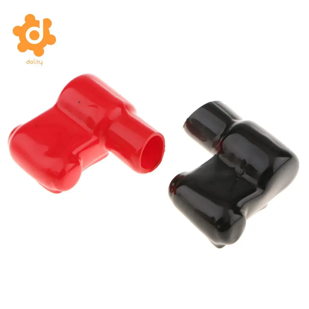 Red & Black Soft Plastic Battery Terminal Boots Insulating Protector