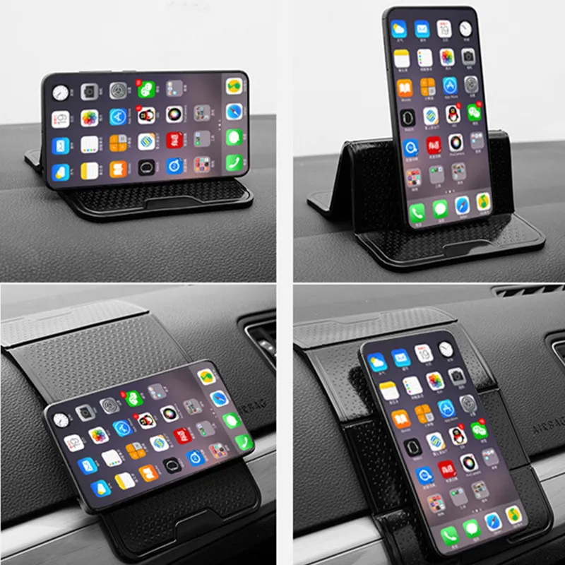 20.5*12cm Foldable Car Anti-Slip Mat Electronics Phone Holder Stand SunGlass Non Slip Sticky Washable Dashboard Pad Car-Styling