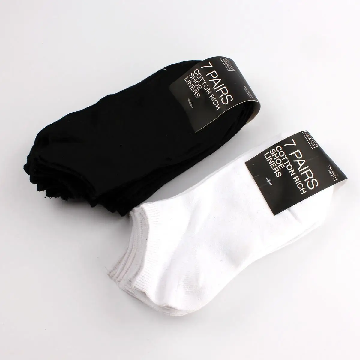 7 пар унисекс невидимые спортивные хлопковые носки Мелкий рот тонкий белый
