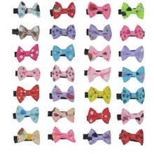 30 шт. аксессуары для домашних животных свежая и нежная заколка с животным красочным маленьким бантом заколка для собак